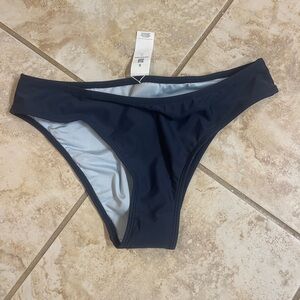 Cupshe Navy Blue High Cut Bikini Bottom